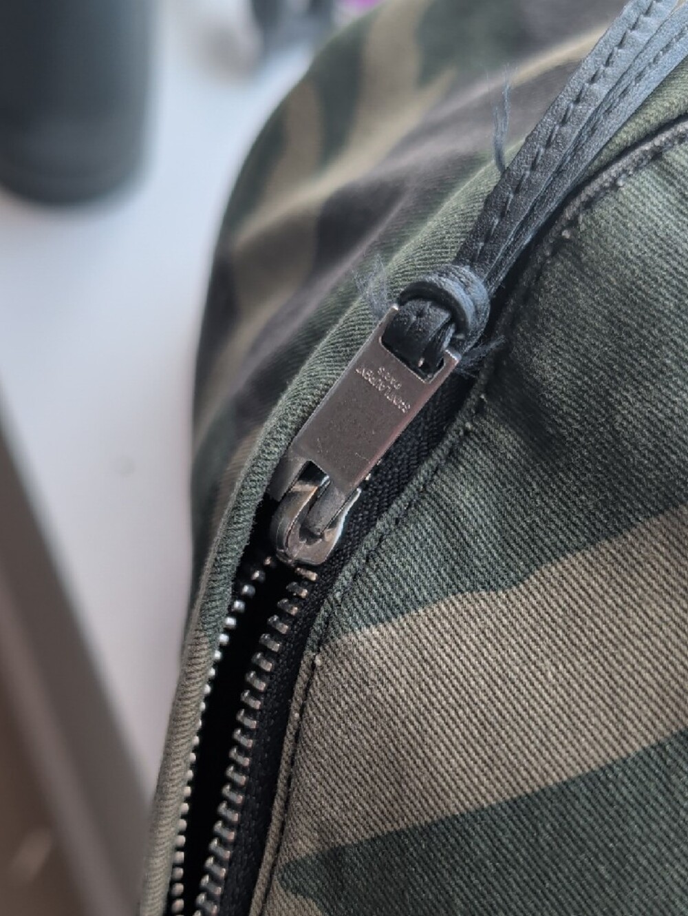Saint Laurent Camouflage Backpack in Black and Green - Picture 4 of 10
